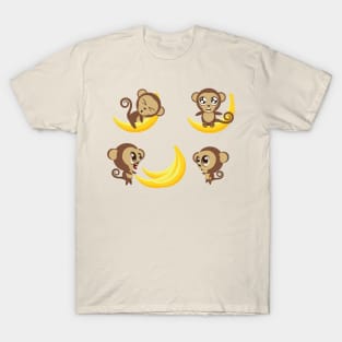 Monkeys with banana T-Shirt